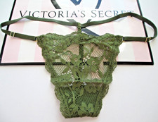 VICTORIA'S SECRET DREAM ANGELS V-String Thong Panty S Green VS Lace FREE SHIP 4