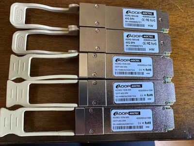 Lot of 5 ADOP 40GMQ-150M-A85 QSFP-40G-SR4 40GBASE-SR4 QSFP+ Optical Transceiver