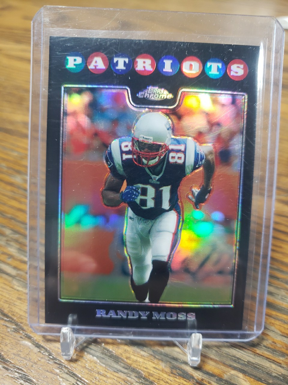 2008 Topps Chrome Refractor #TC74 Randy Moss New England Patriots
