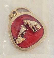 Vintage Keychain RCA Logo Nipper Logo Victor Talking Machine Victrola RCA Rare