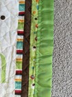 Baby Quilt Hand Quilted Machine Sewn A B C ANIMAL THEME SATIN EDGE 33x43" soft — photo 3