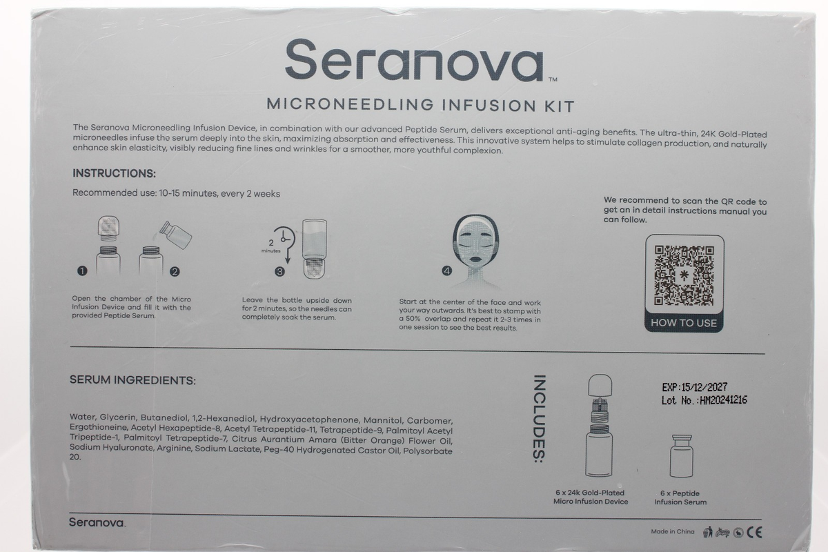 SEALED Seranova Microneedling Infusion Kit Anti-Aging Solution, 1