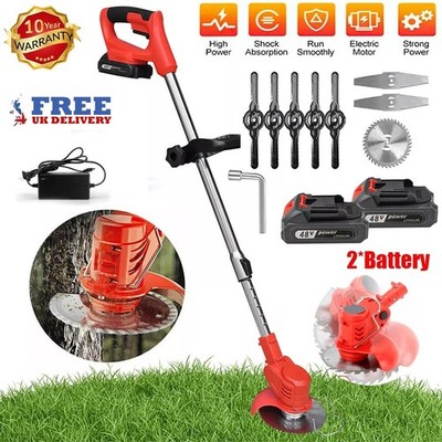 650W Akku Rasentrimmer Motorsense Freischneider Rasenmäher Garten Schneider DE