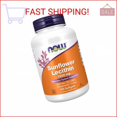 NOW Foods Supplements, Sunflower Lecithin 1200 mg with Phosphatidyl Choline, 100