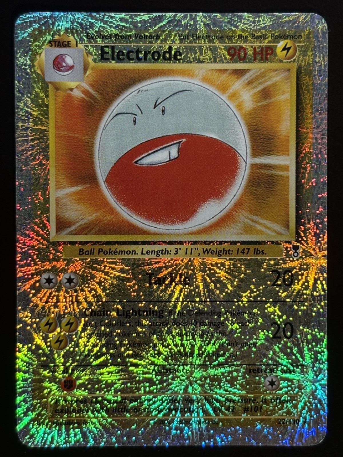 Electrode 22/110 Reverse Holo Rare 2002 Pokemon Legendary Collection MP