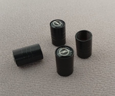 Tappi valvole in alluminio colore nero con logo Opel "NUOVI"