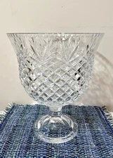 Shannon Crystal by Godinger Tall Footed Punch Trifle Centerpiece Bowl 12”