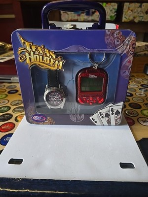 Texas Hold'Em Watch And Keychain Poker Game In Case New Unopened Untested 2005