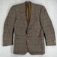 Ermenegildo Zegna Blazer Sport Coat Mens 44 Brown Cashmere Tweed Switzerland