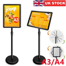 A3/A4 Floor Standing Sign Holder Poster Menu Floor Display Stand Adjustable