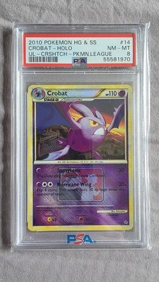 2010 PSA 8 NM-MT Crobat Pokémon League Holo Rare 14/95 | eBay