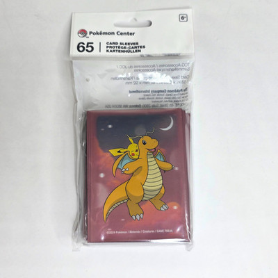 Pokémon Center Dreamy Dragonite Card Sleeves Pikachu Pokemon 65 Sleeves - NEW