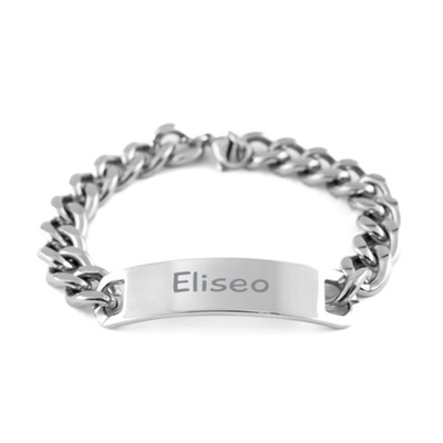 Eliseo Gifts - Personalized Cuban Link Bracelet for Men - Custom Stainless Steel