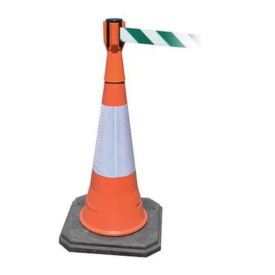 Tensabarrier Tc114-30-Max-No-D2x-C Retractable Barrier Tape, Orange, 156 In