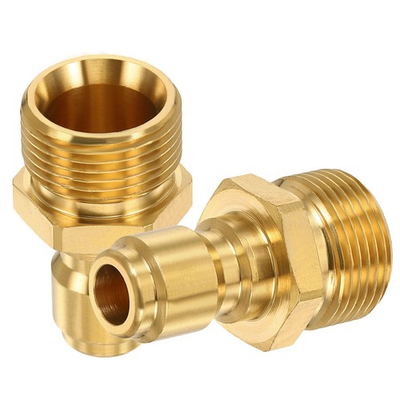 #ad 2Pcs Pressure Washer Adapter 3 8quot; Male Quick Plug to M22 15mm Male Brass $16.53