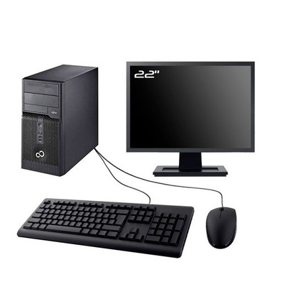PC Fujitsu Esprimo P400 Bildschirm 22'' Intel I5-3470 RAM 16GB SSD 960GB W11 Wifi