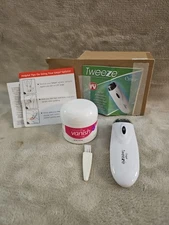 Emjoi Tweeze eRase Facial Hair Remover Epilator White & Tweze Hair Inhibiter Gel