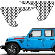 Side Fender Vent Decals Precut Honeycomb Hexagon Pattern Vinyl Sticker for Je...