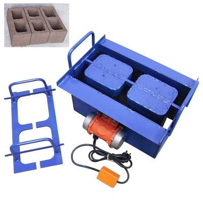 110V Hollow Block Maker Machine Concrete Brick Former Blocks Size 15.3x7.4x7.4in