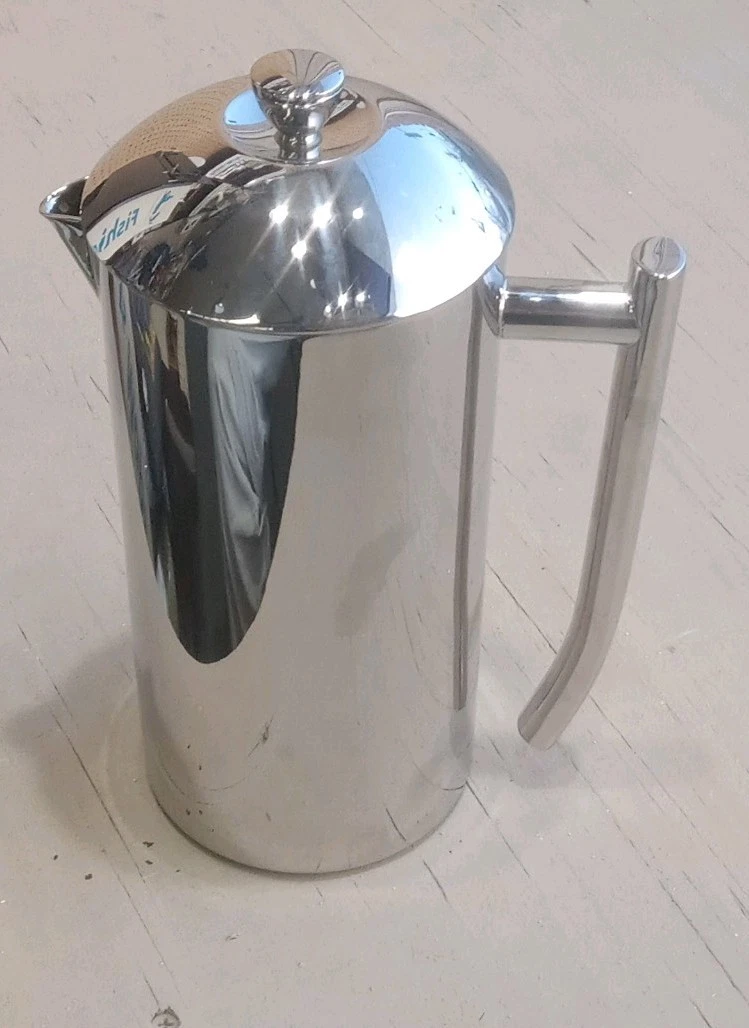 Frieling Stainless Steel Double Walled French Press Coffee Maker Silver Manual