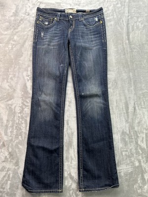 MEK Denim Jeans Womens Sz W31 L36 Blue Berkeley BootCut Western Cowgirl Low Rise