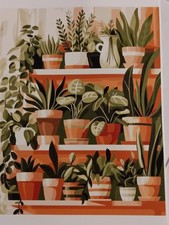 DIY Paint By Numbers Kit New 16 x 20 inch Art Set SZH-067 Potted House Plants