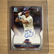 2023 Bowman Draft - Chrome Prospect Autographs Devin Saltiban #CDA-DS (AU, RC)