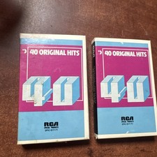 Vintage 1976 Set of 2 RCA Presents Sessions 40 Original Hits Cassette Tapes