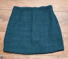 Abercrombie Fitch Emerald Green Tweed Mini Skirt/ Skort Size XS Classic Preppy