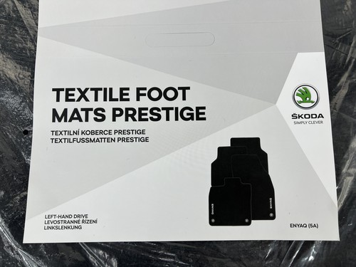 Tappetini In Velluto Neri Originali Skoda Enyaq Iv Prestige Tessuto - Foto 7 di 15