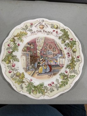Vintage 8'' Porcelain Brambly Hedge Plate OLD OAK PALACE Royal Doulton Jill Bartl