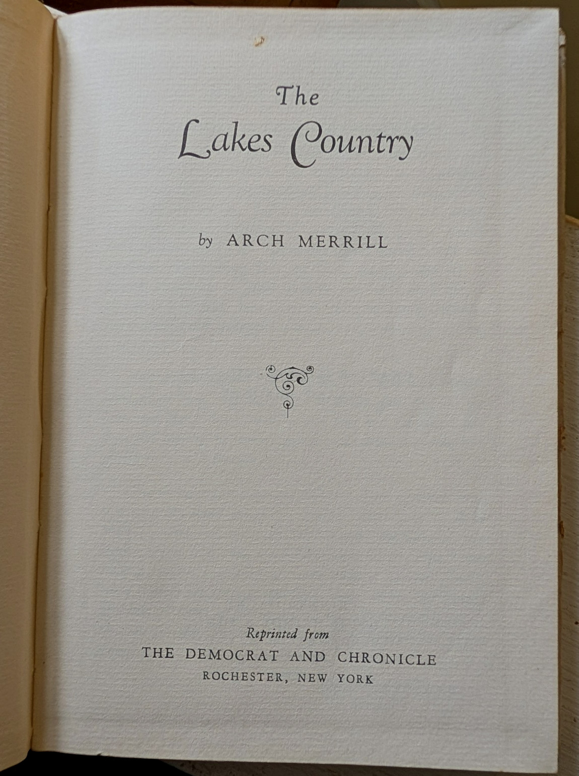 The Lake Country 1944 Arch Merrill HCDJ / New York Finger Lakes