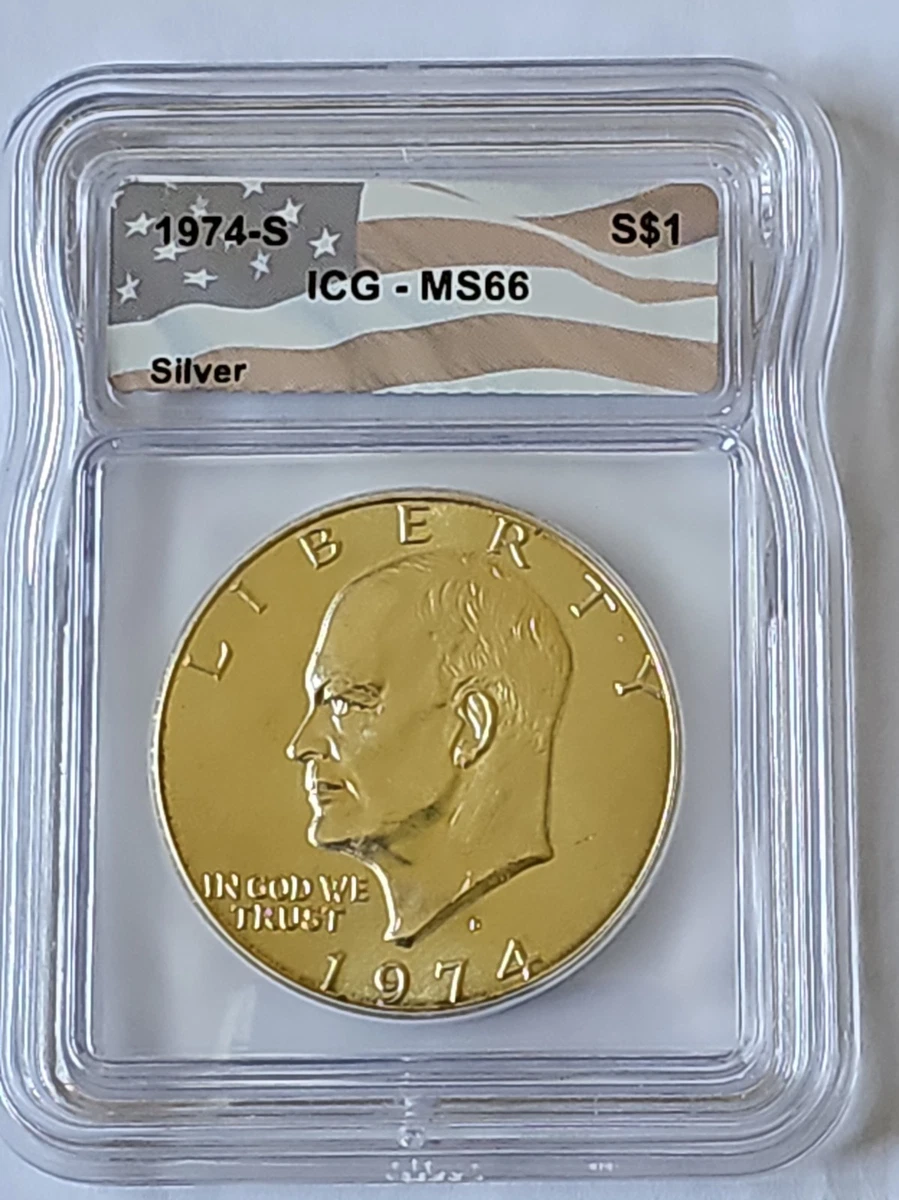 Uncirculated Silver 1974 Eisenhower Dollars (1971-1978) for sale