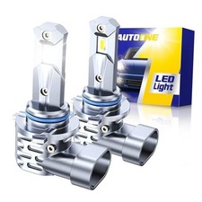 HB3 9005 LED Light Bulbs White, 6000K Super Bright, Fanless Mini 9005/HB3