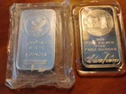 5 oz SilverTowne Prospector Silver Bar (New) and 5oz Sunshine Mint silver bar
