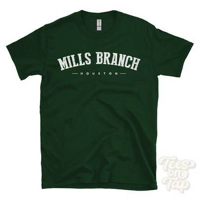MILLS BRANCH HOUSTON T-SHIRT USA Retro College-Stil Geschenk