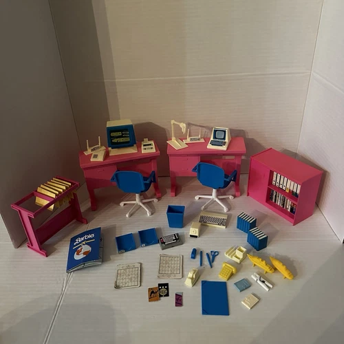 1986 Barbie Travel Agent Vintage Arco Parts Office Play Set Toys Toy Desks Work