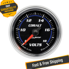 Auto Meter 6191 Cobalt Series 2-116 Voltmeter Gauge 8-18v