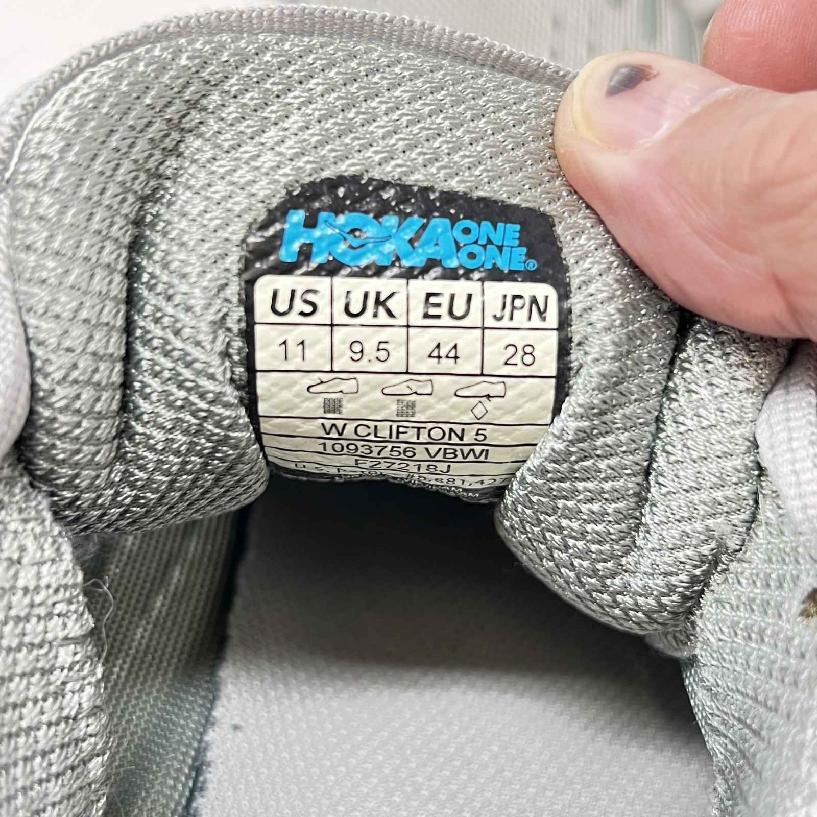 Hoka Clifton 5 Shoes Sneakers Mens 11 Gray Street Running Trainers Jogging Work thumbnail 7