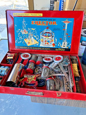 1949 A.C. Gilbert Erector Set No. 10 Amusement Park Original Metal Case Vintage