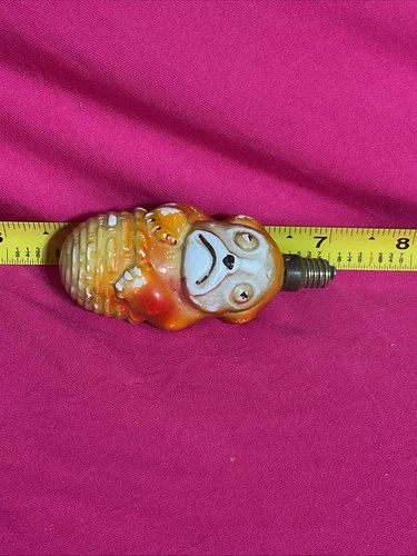 Vintage Milk Glass Dog In Basket Figural Christmas Bulb - Works!