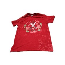 Y2K True Crime Club T-Shirt Red Roses Graphic Reverse Tie Dye Unisex Tee
