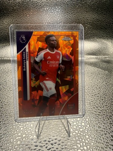2026 Topps Chrome Premier League Sapphire #13 Bukayo Saka Orange Sapphire /25