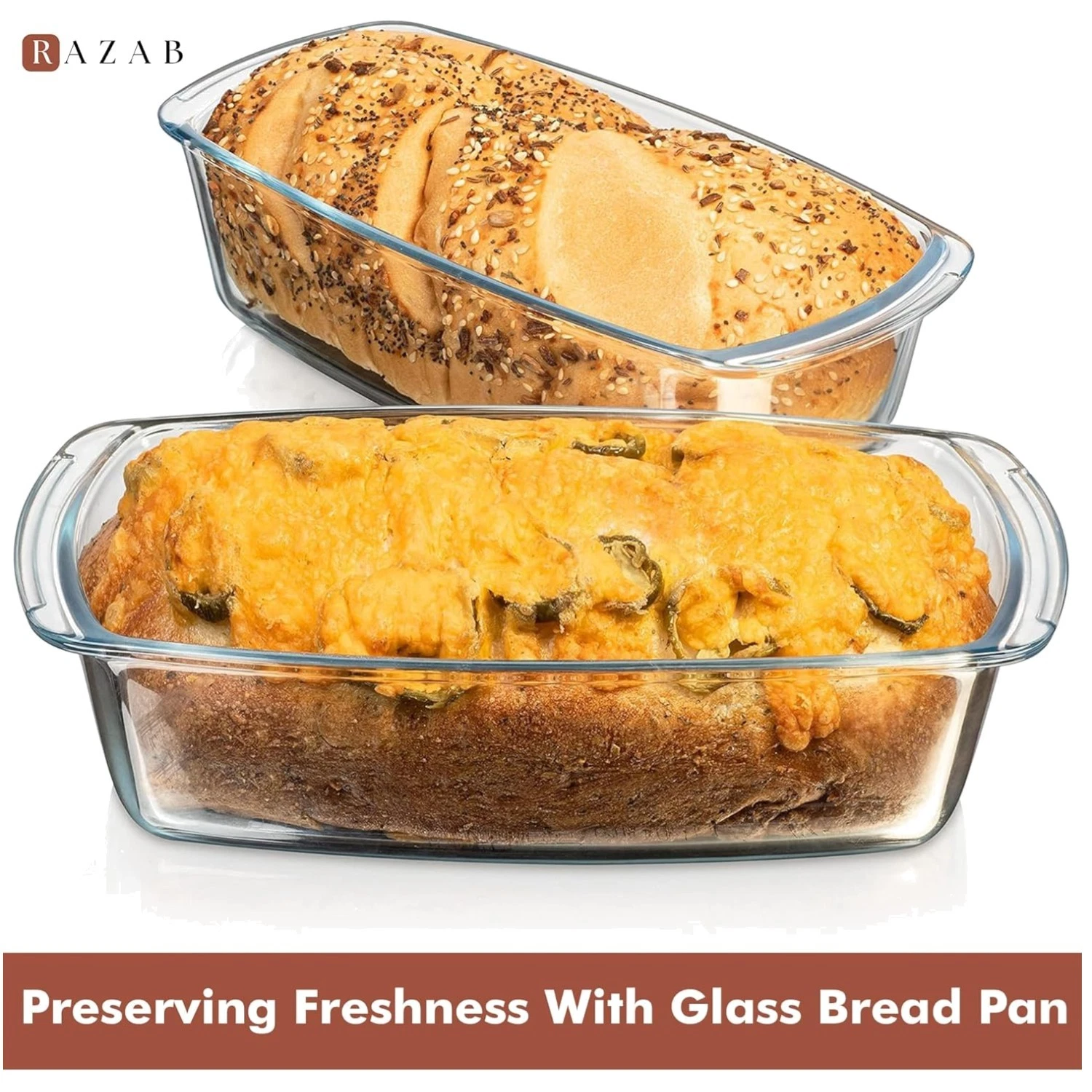 Easy Carry Glass Loaf Pans - Microwave Oven Safe