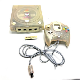 Sega Dreamcast console Hello Kitty Pink set New Battery HKT-3000 NTSC-J Tested