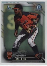2016 Bowman Chrome Prospects Refractor 276/499 Jalen Miller #BCP206 2d7