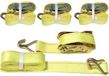 4 Pack 2 X 16 Dkg Double J Hook Strap With Ratchet Tie Down