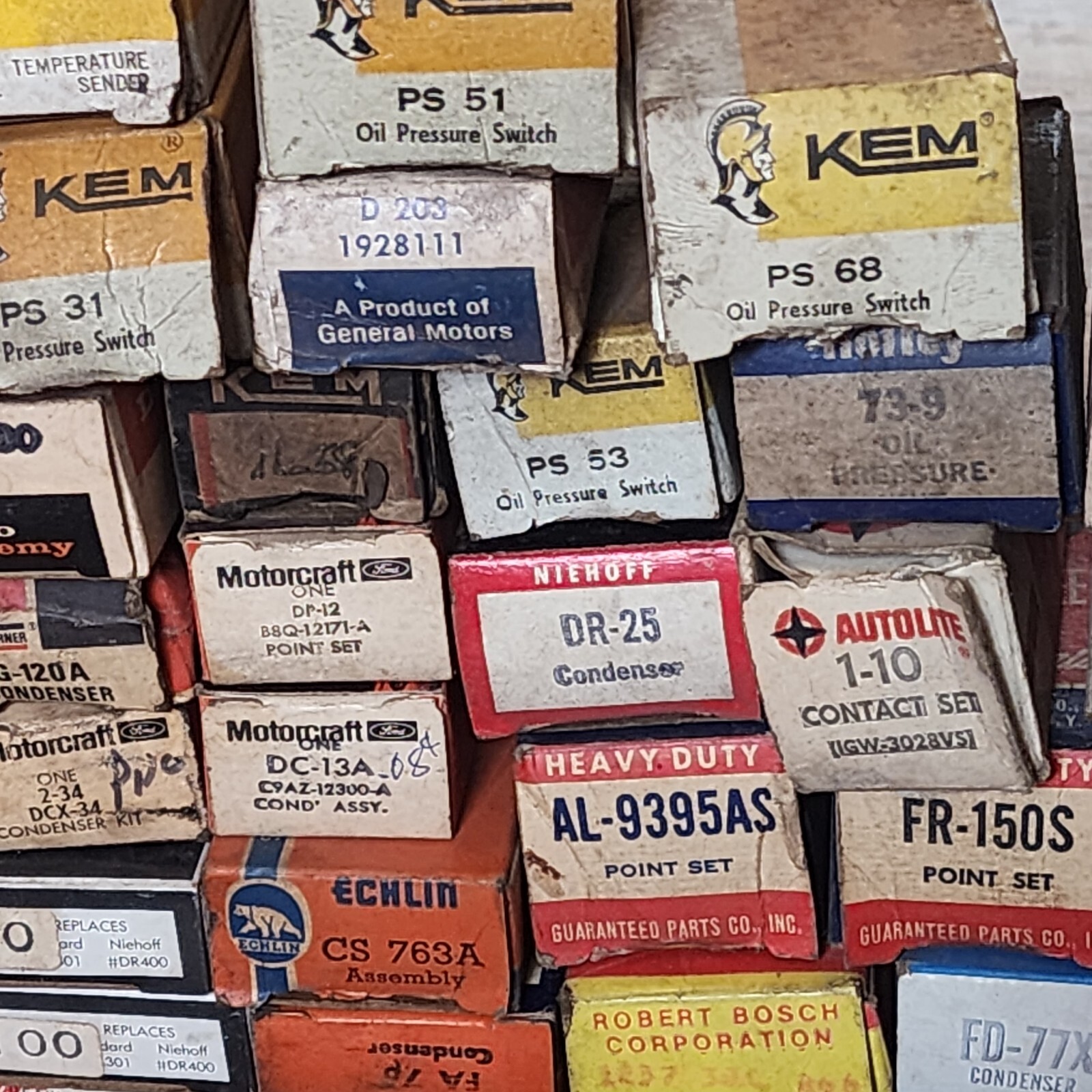 VINTAGE NOS IGNITION AUTO PARTS LOT of POINTS CONDENSERS BRUSHES eBay