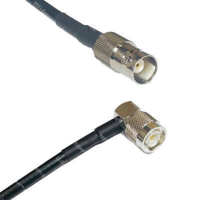 RG58 BNC FEMALE to TNC Male Angle Coaxial RF Cable USA-Ship Lot