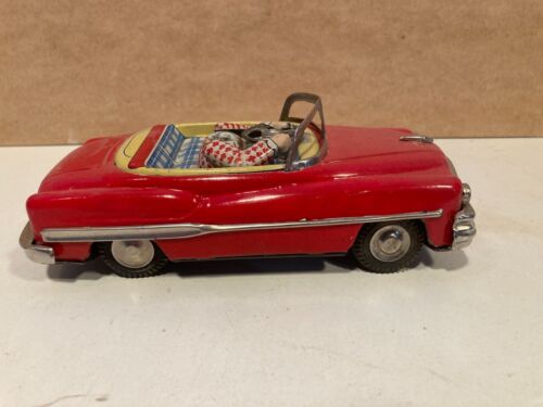 1959 JAPAN TIN LITHO FRICTION TOY CAR  missing GIRL WITH RUBBER HEAD WORKS - Picture 1 of 5